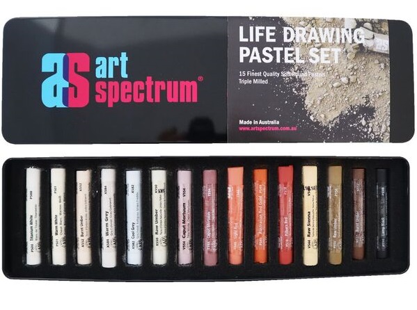 Art Spectrum Soft Pastel Life Drawing Set 15 - Click Image to Close